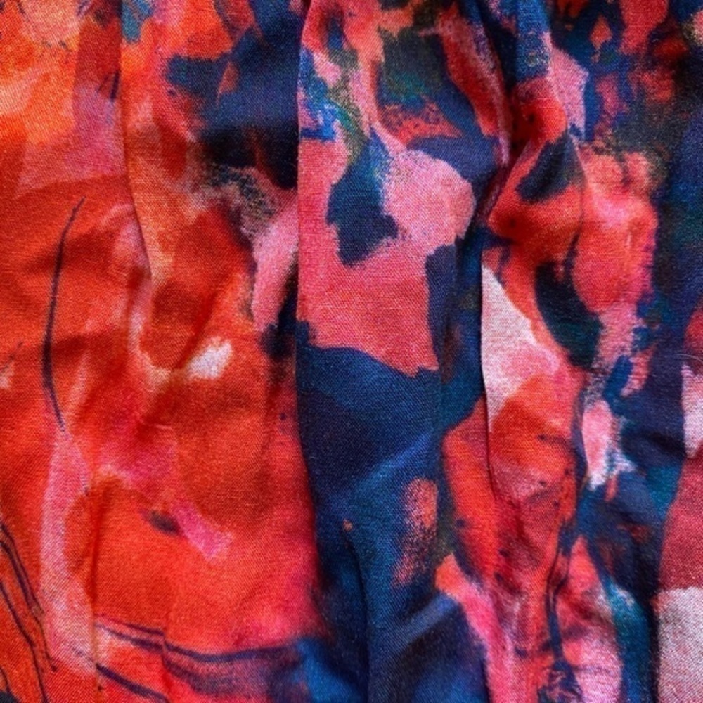 Soft Surroundings Rioja Crossover Wrap Red/Pink Blouse Size Small - Picture 9 of 10